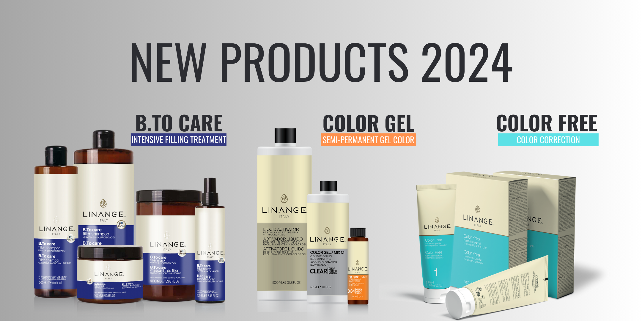 Linange BTO Care, Color Gel and Color Free Lines